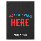 MODERNE, STYLISCH ZOLLBARE, SCHWARZE VERIFIZIERTE TISCHDECKE (Vorderseite)