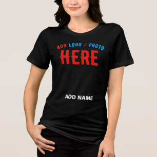 MODERNE, STYLISCH ZOLLBARE, SCHWARZE VERIFIZIERTE  Tri-Blend SHIRT