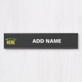 MODERNE, STYLISCH ZOLLBARE, SCHWARZE VERIFIZIERTE TÜRSCHILD (Vorderseite )