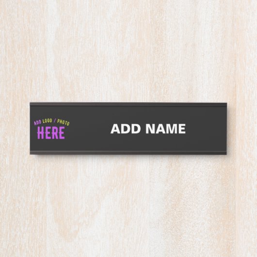 MODERNE, STYLISCH ZOLLBARE, SCHWARZE VERIFIZIERTE  TÜRSCHILD (Vorderseite )