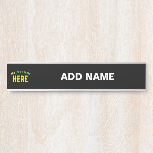 MODERNE, STYLISCH ZOLLBARE, SCHWARZE VERIFIZIERTE TÜRSCHILD (Vorderseite )