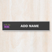 MODERNE, STYLISCH ZOLLBARE, SCHWARZE VERIFIZIERTE  TÜRSCHILD (Vorderseite )