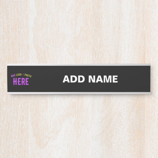 MODERNE, STYLISCH ZOLLBARE, SCHWARZE VERIFIZIERTE TÜRSCHILD (Vorderseite )