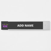 MODERNE, STYLISCH ZOLLBARE, SCHWARZE VERIFIZIERTE  TÜRSCHILD (Vorderseite )