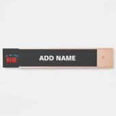 MODERNE, STYLISCH ZOLLBARE, SCHWARZE VERIFIZIERTE TÜRSCHILD (Vorderseite )