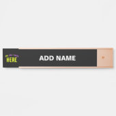 MODERNE, STYLISCH ZOLLBARE, SCHWARZE VERIFIZIERTE TÜRSCHILD (Vorderseite )