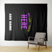 MODERNE, STYLISCH ZOLLBARE, SCHWARZE VERIFIZIERTE  WANDTEPPICH (Beispiel (Horizontal))