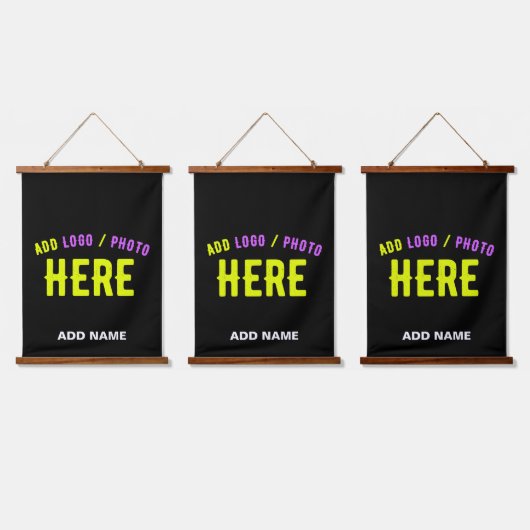 MODERNE, STYLISCH ZOLLBARE, SCHWARZE VERIFIZIERTE WANDTEPPICH MIT HOLZRAHMEN (Dreifach)