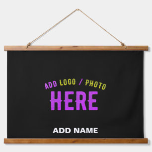 MODERNE, STYLISCH ZOLLBARE, SCHWARZE VERIFIZIERTE  WANDTEPPICH MIT HOLZRAHMEN