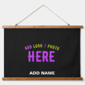 MODERNE, STYLISCH ZOLLBARE, SCHWARZE VERIFIZIERTE  WANDTEPPICH MIT HOLZRAHMEN (Vorderseite 2)