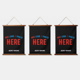 MODERNE, STYLISCH ZOLLBARE, SCHWARZE VERIFIZIERTE WANDTEPPICH MIT HOLZRAHMEN