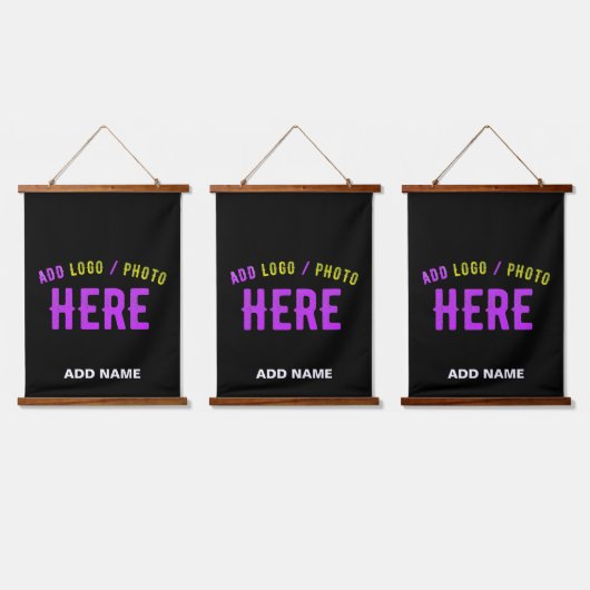 MODERNE, STYLISCH ZOLLBARE, SCHWARZE VERIFIZIERTE  WANDTEPPICH MIT HOLZRAHMEN (Dreifach)