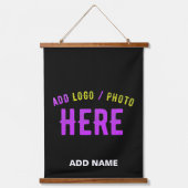 MODERNE, STYLISCH ZOLLBARE, SCHWARZE VERIFIZIERTE  WANDTEPPICH MIT HOLZRAHMEN (Vorderseite 3)