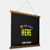 MODERNE, STYLISCH ZOLLBARE, SCHWARZE VERIFIZIERTE WANDTEPPICH MIT HOLZRAHMEN (Gewinkelt)