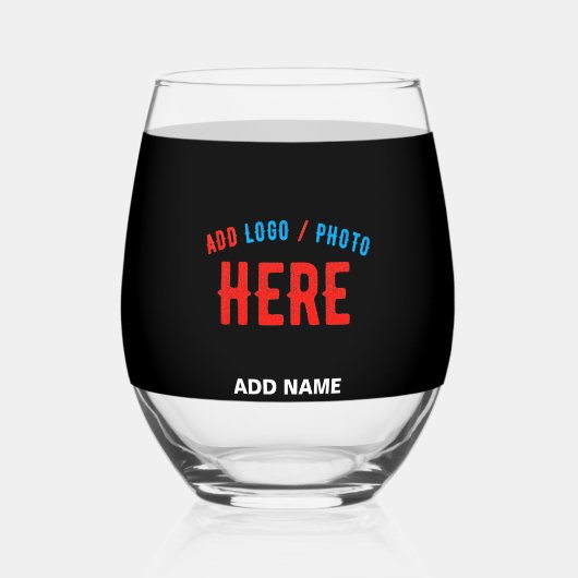 MODERNE, STYLISCH ZOLLBARE, SCHWARZE VERIFIZIERTE  WEINGLAS OHNE STIEL (Vorderseite)