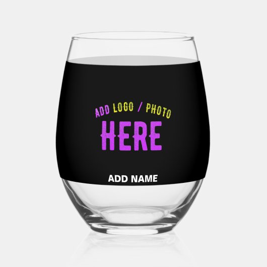 MODERNE, STYLISCH ZOLLBARE, SCHWARZE VERIFIZIERTE WEINGLAS OHNE STIEL (Rückseite)