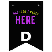 MODERNE, STYLISCH ZOLLBARE, SCHWARZE VERIFIZIERTE  WIMPELKETTE (Zweite Fahne)