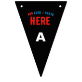 MODERNE, STYLISCH ZOLLBARE, SCHWARZE VERIFIZIERTE WIMPELKETTE (Erste Fahne)