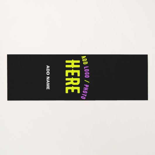 MODERNE, STYLISCH ZOLLBARE, SCHWARZE VERIFIZIERTE YOGAMATTE (Rückseite (Horizontal))