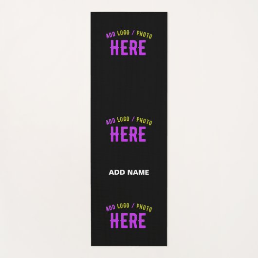 MODERNE, STYLISCH ZOLLBARE, SCHWARZE VERIFIZIERTE YOGAMATTE (Vorderseite)