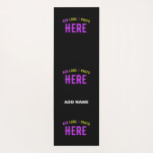 MODERNE, STYLISCH ZOLLBARE, SCHWARZE VERIFIZIERTE YOGAMATTE (Rückseite)