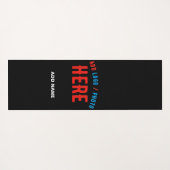 MODERNE, STYLISCH ZOLLBARE, SCHWARZE VERIFIZIERTE YOGAMATTE (Rückseite (Horizontal))