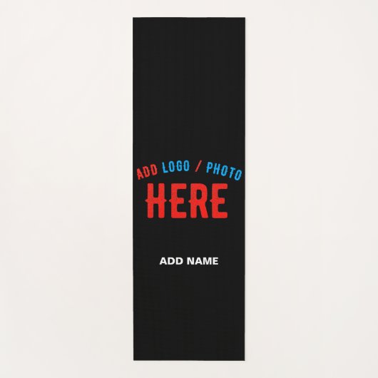 MODERNE, STYLISCH ZOLLBARE, SCHWARZE VERIFIZIERTE YOGAMATTE (Vorderseite)