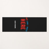 MODERNE, STYLISCH ZOLLBARE, SCHWARZE VERIFIZIERTE YOGAMATTE (Vorderseite (Horizontal))