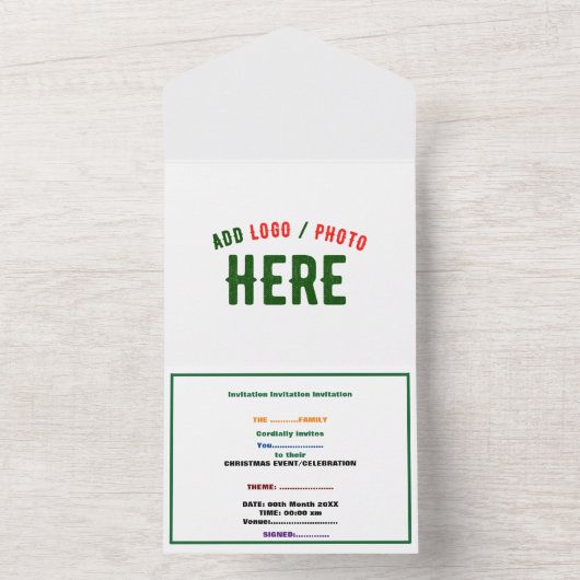 MODERNE, STYLISCH ZOLLBARE WEISSE, ÜBERPRÜFT MARKI ALL IN ONE EINLADUNG (Innen Boden)