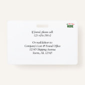 MODERNE, STYLISCH ZOLLBARE WEISSE, ÜBERPRÜFT MARKI AUSWEIS (Rückseite)