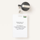 MODERNE, STYLISCH ZOLLBARE WEISSE, ÜBERPRÜFT MARKI AUSWEIS (Rückseite mit Rechteck)