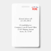 MODERNE, STYLISCH ZOLLBARE WEISSE, ÜBERPRÜFT MARKI AUSWEIS (Rückseite)