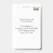 MODERNE, STYLISCH ZOLLBARE WEISSE, ÜBERPRÜFT MARKI AUSWEIS (Rückseite)