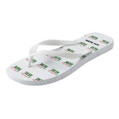 MODERNE, STYLISCH ZOLLBARE WEISSE, ÜBERPRÜFT MARKI BADESANDALEN (Schrägansicht)