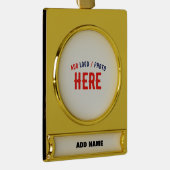 MODERNE, STYLISCH ZOLLBARE WEISSE, ÜBERPRÜFT MARKI Banner-Ornament GOLD (Rechts)