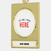 MODERNE, STYLISCH ZOLLBARE WEISSE, ÜBERPRÜFT MARKI Banner-Ornament GOLD (Links)