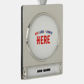 MODERNE, STYLISCH ZOLLBARE WEISSE, ÜBERPRÜFT MARKI Banner-Ornament SILBER (Rechts)