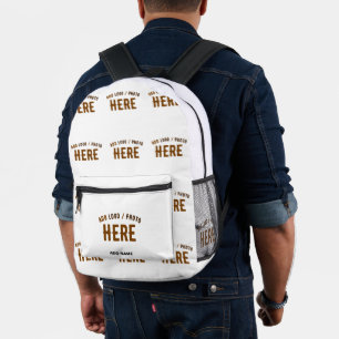 MODERNE, STYLISCH ZOLLBARE WEISSE, ÜBERPRÜFT MARKI BEDRUCKTER RUCKSACK
