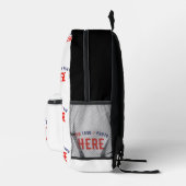 MODERNE, STYLISCH ZOLLBARE WEISSE, ÜBERPRÜFT MARKI BEDRUCKTER RUCKSACK (Rechts)