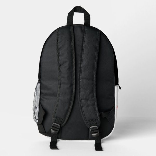MODERNE, STYLISCH ZOLLBARE WEISSE, ÜBERPRÜFT MARKI BEDRUCKTER RUCKSACK (Rückseite)