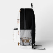 MODERNE, STYLISCH ZOLLBARE WEISSE, ÜBERPRÜFT MARKI BEDRUCKTER RUCKSACK (Rechts)