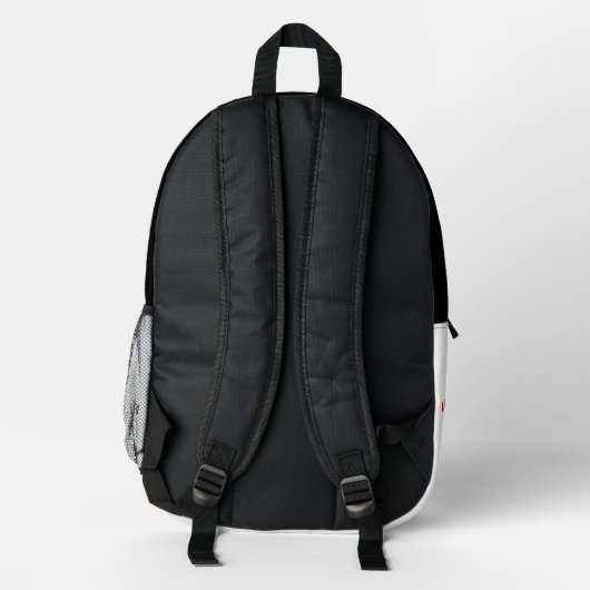 MODERNE, STYLISCH ZOLLBARE WEISSE, ÜBERPRÜFT MARKI BEDRUCKTER RUCKSACK (Rückseite)