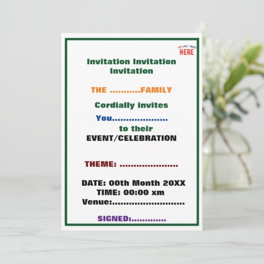 MODERNE, STYLISCH ZOLLBARE WEISSE, ÜBERPRÜFT MARKI EINLADUNG (Stehend Vorderseite)