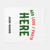 MODERNE, STYLISCH ZOLLBARE WEISSE, ÜBERPRÜFT MARKI FLEECEDECKE (Vorderseite (Horizontal))