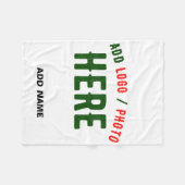 MODERNE, STYLISCH ZOLLBARE WEISSE, ÜBERPRÜFT MARKI FLEECEDECKE (Vorderseite (Horizontal))