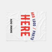 MODERNE, STYLISCH ZOLLBARE WEISSE, ÜBERPRÜFT MARKI FLEECEDECKE (Vorderseite (Horizontal))