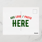 MODERNE, STYLISCH ZOLLBARE WEISSE, ÜBERPRÜFT MARKI FOLIE EINLADUNGSPOSTKARTE (Rückseite)