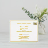 MODERNE, STYLISCH ZOLLBARE WEISSE, ÜBERPRÜFT MARKI FOLIE EINLADUNGSPOSTKARTE (Stehend vorne)