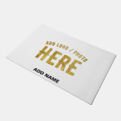 MODERNE, STYLISCH ZOLLBARE WEISSE, ÜBERPRÜFT MARKI FUßMATTE (Schrägansicht)