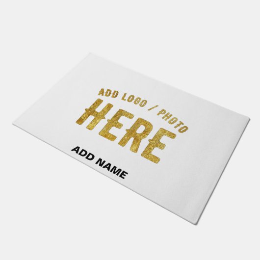 MODERNE, STYLISCH ZOLLBARE WEISSE, ÜBERPRÜFT MARKI FUßMATTE (Schrägansicht)